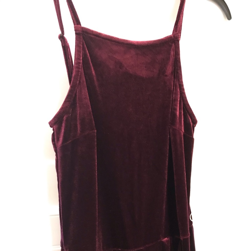 Francesca’s velvet jumpsuit